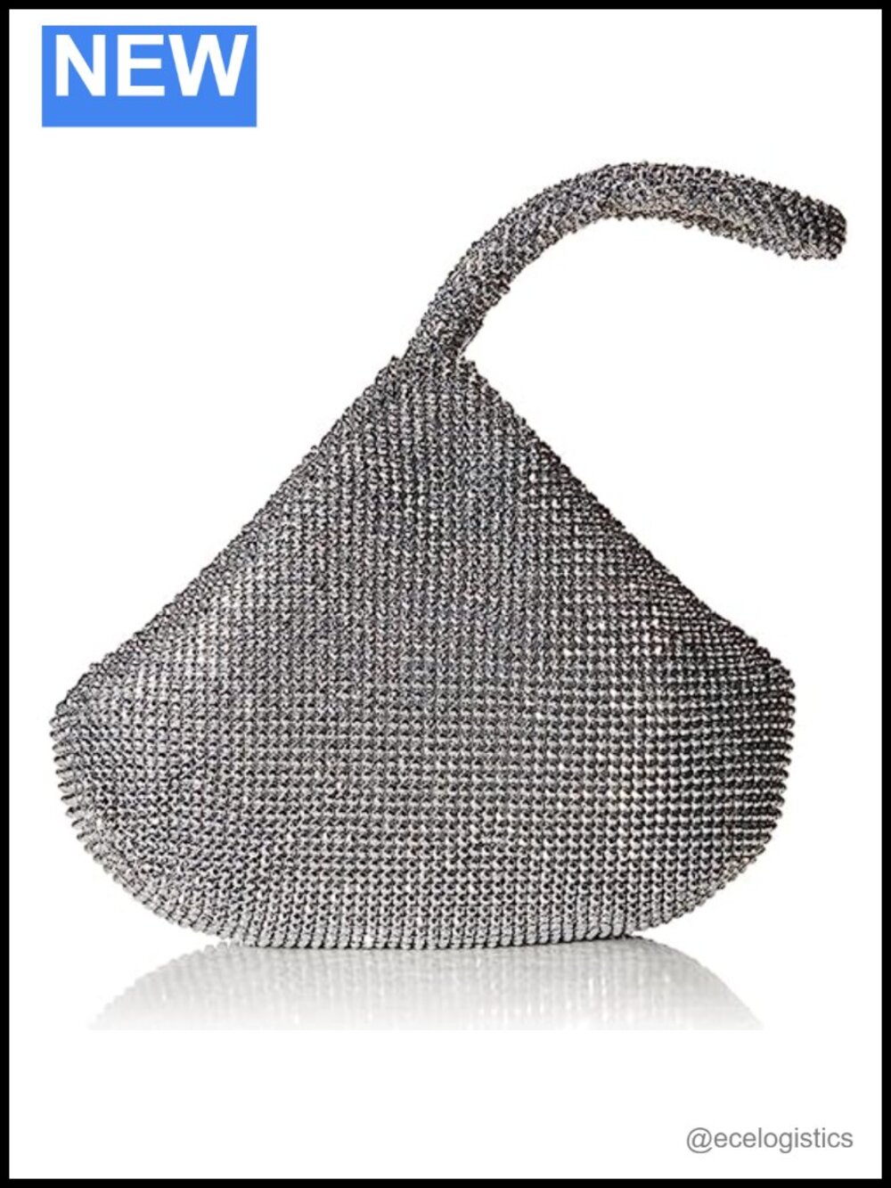 Metal Mesh Evening Wristlet Clutch Wedding Party Bag Convertible